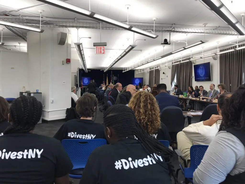 NYers watch as pension trustees meet