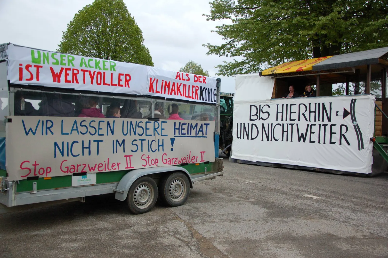 "We won't betray our home!" and "Up to here and no further".