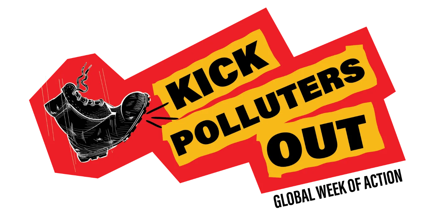 Logo de la semaine de mobilisation mondiale contre les géants de l'industrie fossile - Kick Polluters Out - menée par 350