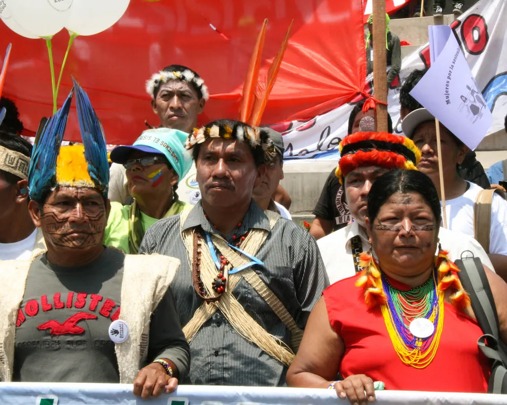Indigenous communities at the forefront of the climate crisis led the march in Lima. Photo credit: Hoda Baraka 
