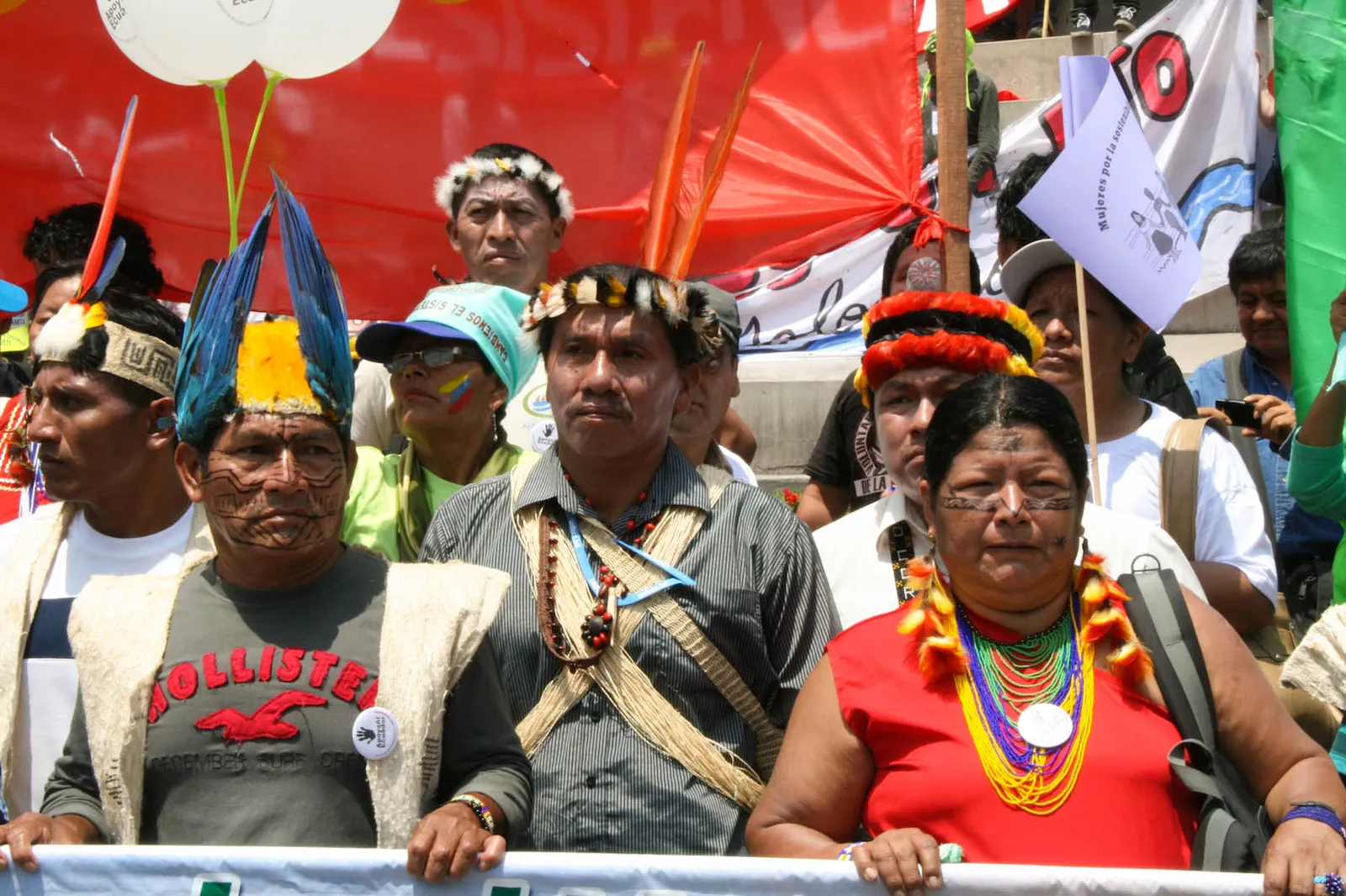 Indigenous communities at the forefront of the climate crisis led the march in Lima. Photo credit: Hoda Baraka 
