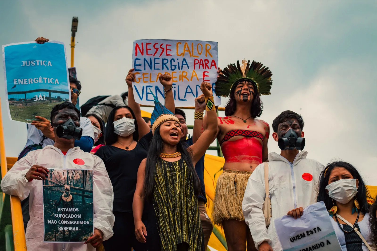 Indigenous people and Amazon local communities protest for just transition for COP and G20