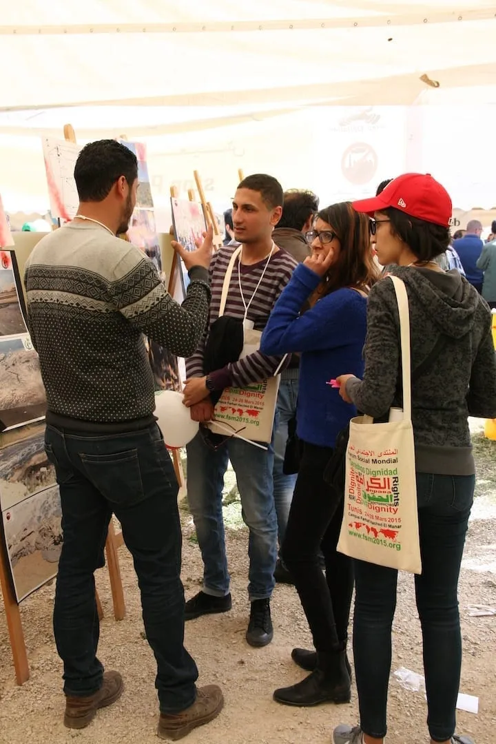World Social Forum 2015 taking place in Tunis, Tunisia. Photo credit: Hoda Baraka 