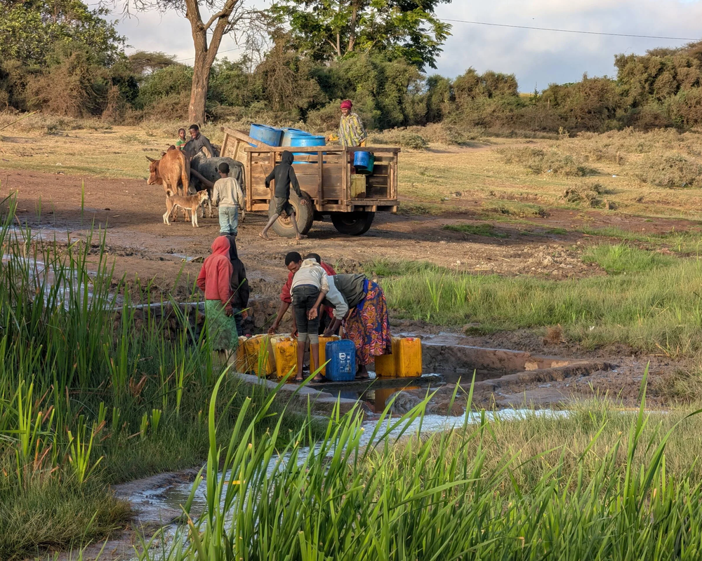 Des femmes de la communauté de Diloda vont chercher de l’eau. Crédit : Ziadah