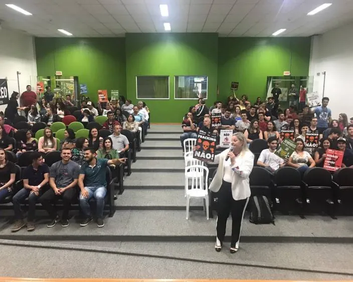 Palestra Suelita Rocker - Não Fracking Brasil - Santa Catarina - 22/10/19