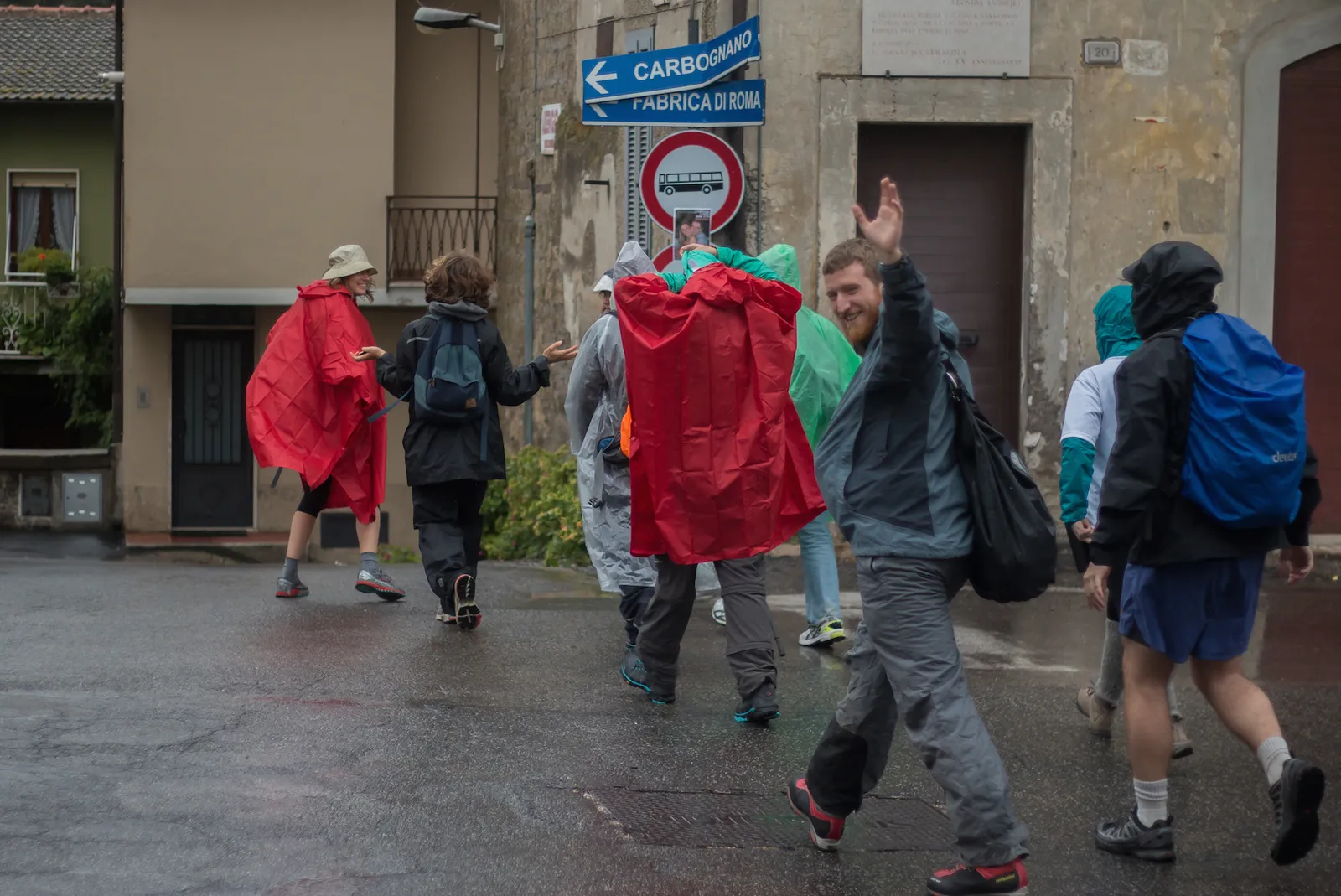 The Peoples Pilgrimage, led by Yeb Saño, head off on their 15km walk.