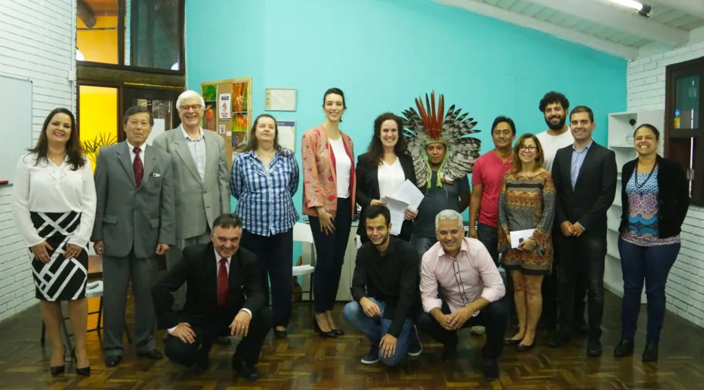 Reunião para formalizar a parceria entre o Programa Cidades do Pacto Global da ONU e Fundação Internacional Arayara contou com a participação de representantes das duas entidades (Fotos: 
