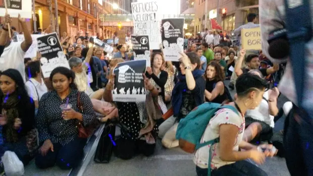 Toronto #RefugeesWelcome Rally on September 4th |Photo: CBC