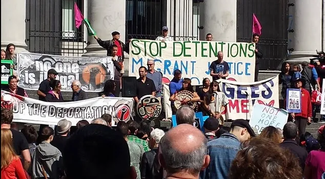 Refugees Welcome Rally in Vancouver Sept 6th | Photo: Harsha Walia (twitter)