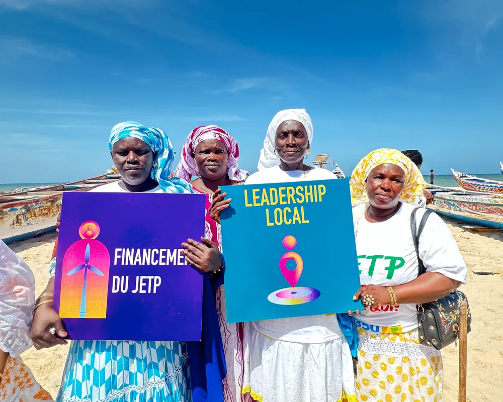 Senegalese women advocating for a Just Energy Transition Partnership 