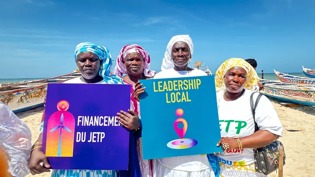 Senegalese women advocating for a Just Energy Transition Partnership 