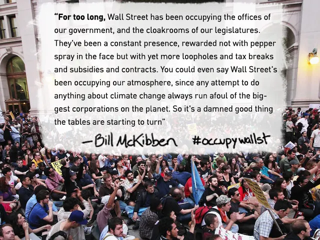Bill McKibben and the climate movement stand in solidarity with #occupywallst