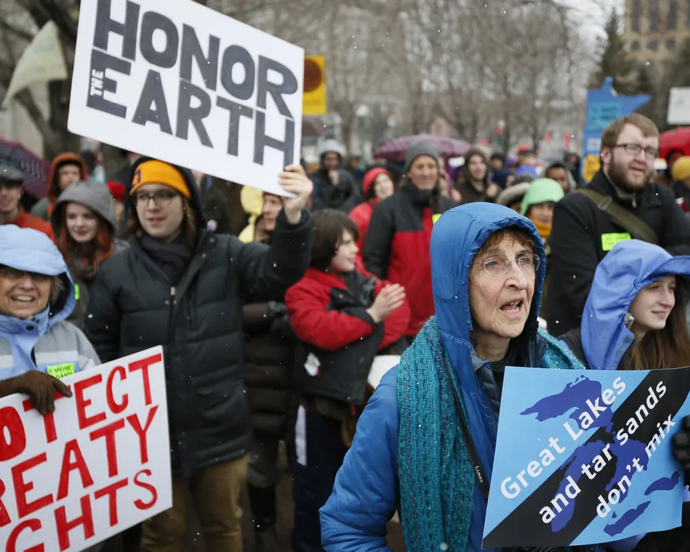 clipper pipeline protest st paul