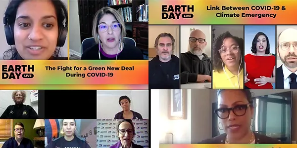Sunrise Movement founder Varshini Prakash, Naomi Klein, Joaquin Phoenix and Moby join other prominent activists from climate, labor, feminist, and racial justice movements for Earth Day Live
