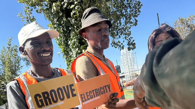 350’s South Africa team engaging communities in the south of Johannesburg, on the realities of rising electricity costs and the sacrifices families make to get by
