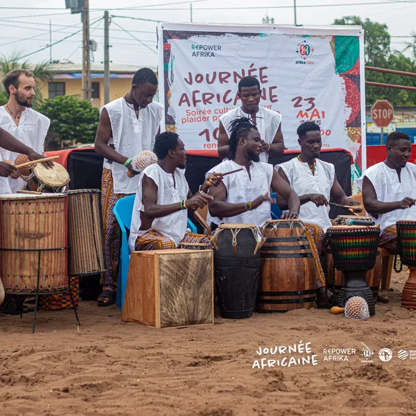 Demonstration with drums