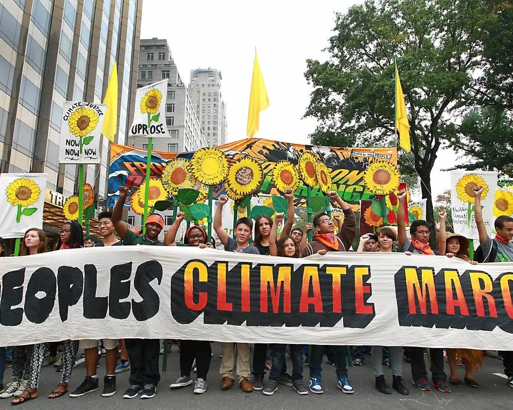 The Peoples Climate March in September, 2014. Photo: Jennifer Mitchell 