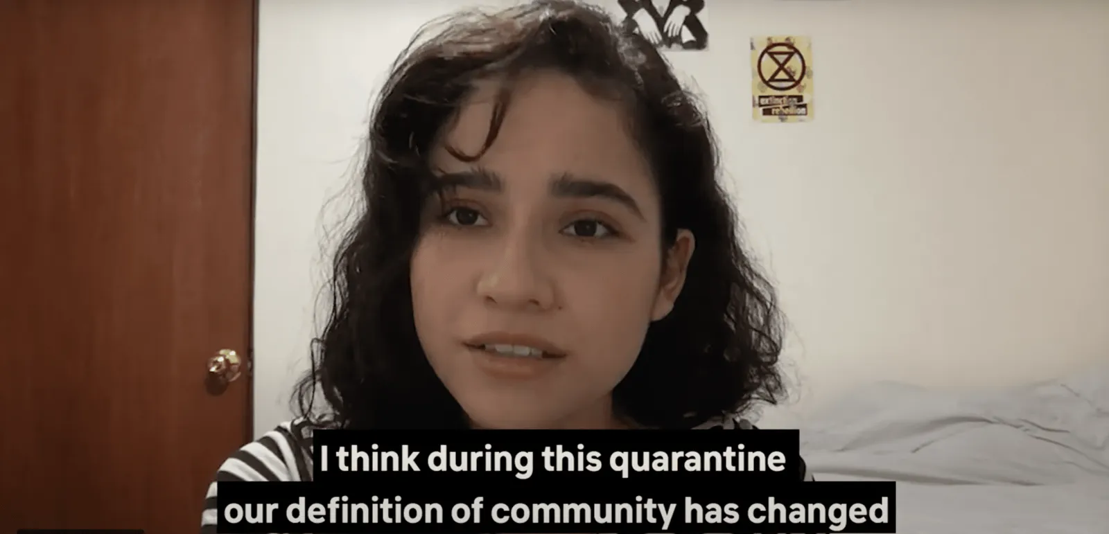 Screenshot of a video by youth activist María Teresa Fernández Pérez