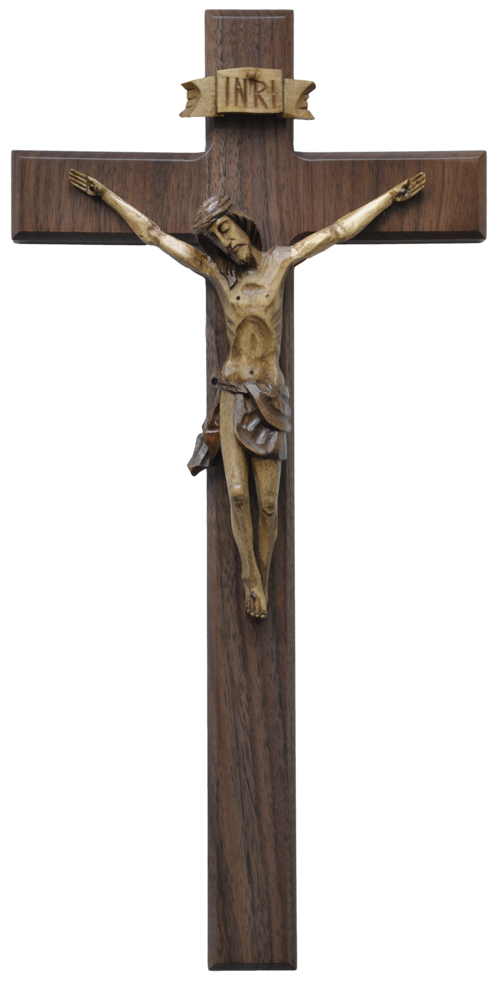 Wall Walnut Wood Crucifix 15 WL4