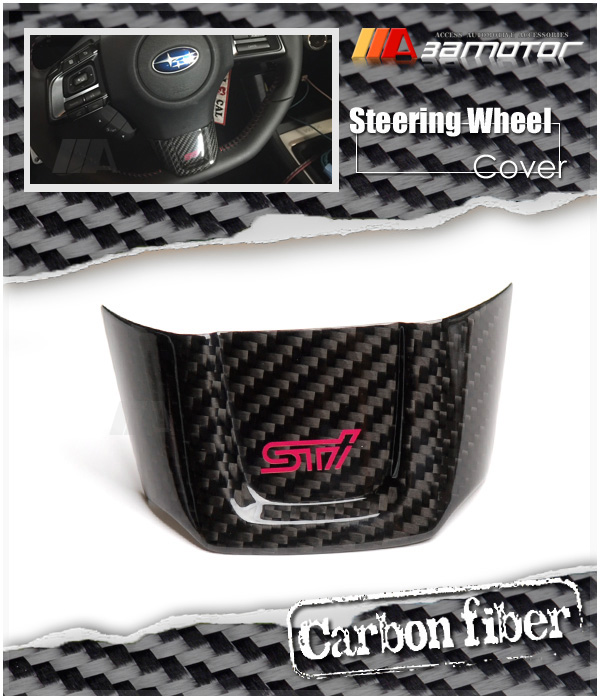 Dry Carbon Fiber STI Steering Wheel Cover for 20152017 Subaru Impreza