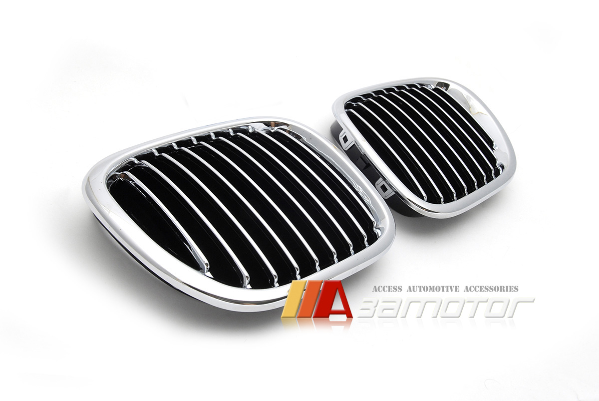 Chrome Front Hood Kidney Grill Grilles 2PC for 19962002 BMW Z3 Coupe