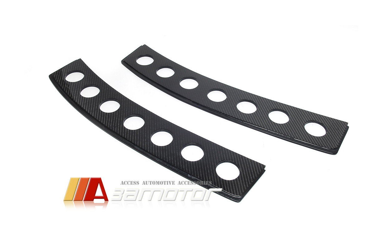 Carbon Fiber Rear Window Vents Trim Visor Set fits Mitsubishi Evolution