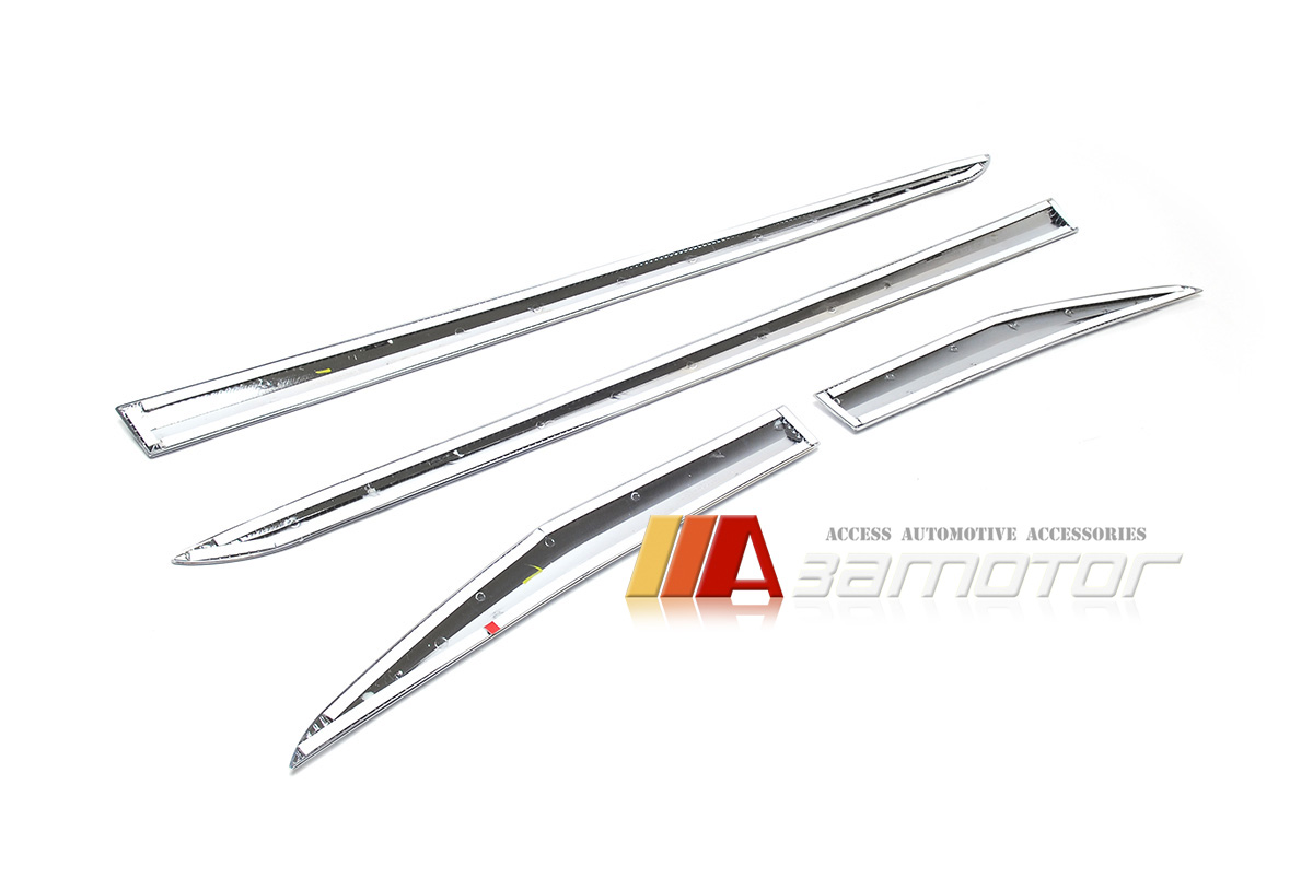 Body Rocker Side Panel Chrome Molding Bars Trim Cover for 20152017