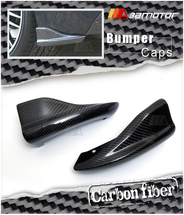 CARBON FIBER REAR BUMPER CAPS for 0811 SUBARU IMPREZA WRX STI GRB