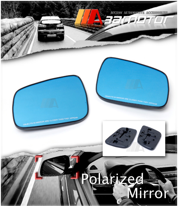 REPLACEMENT POLARIZED SIDE VIEW BLUE MIRRORS for Mitsubishi Evolution X