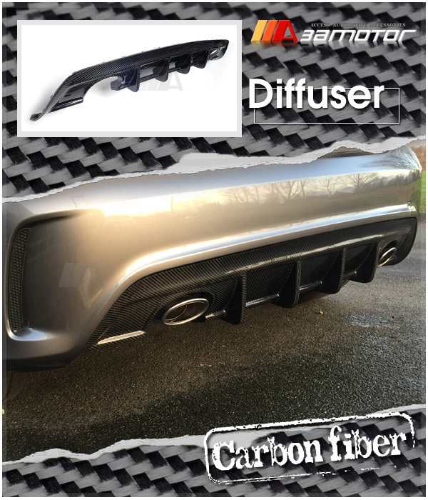 Carbon Fiber Rear Diffuser Dual 2pipe fits W176 AClass A250 Sport AMG