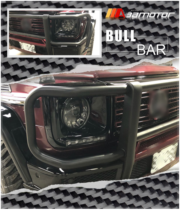 A Type Matte Black Front Bull Bar Kit fits Mercedes W463 GWagon G63 G65 Bumper eBay