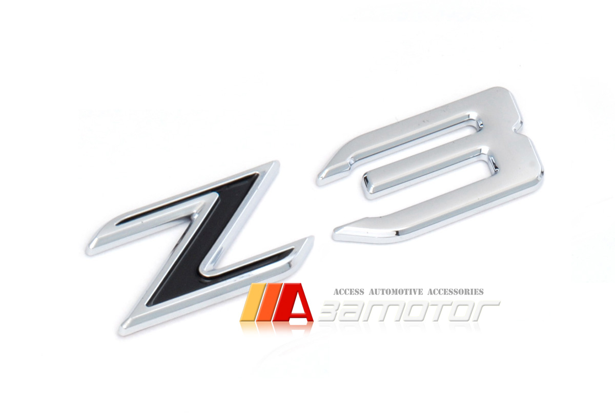 Trunk Emblem Badge Chrome Letters Z3 Black fits BMW E36/7 Roadster E36