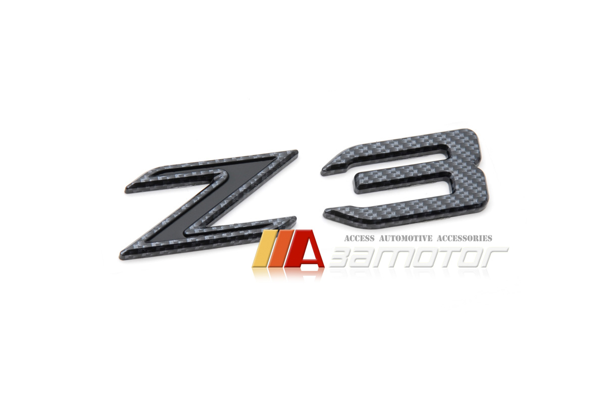 Trunk Rear Emblem Badge Decal Letter Z3 Carbon Look Black Z Style fit