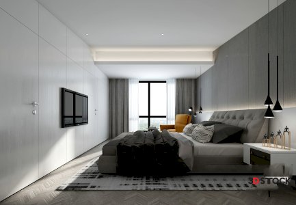 modern interior design bedroom 3dmax 3d model file vray scene