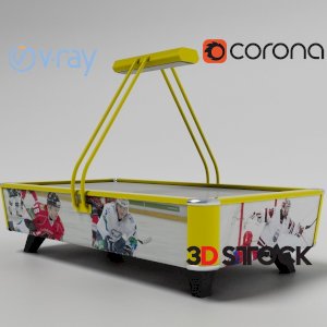 Air Hockey table 3dmodel 