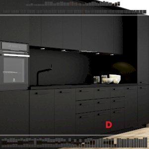 kitchen module and cabinet doors 3d model