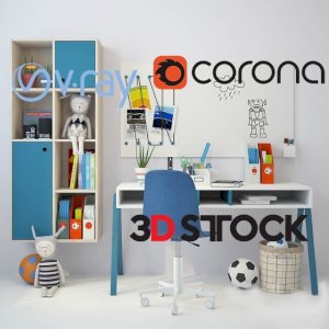 Childrens Furniture Accessories 3dmax fbx Corona Vray with texture 