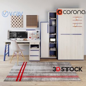 Childrens Furniture Accessories 3dmax fbx Corona Vray with texture