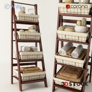 towels and shelves. Bath towel sets.