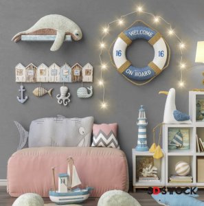 Childrens Furniture Accessories 3dmax fbx Corona Vray with texture childroom