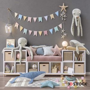 Childrens Furniture Accessories 3dmax fbx Corona Vray