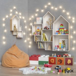 Childrens Furniture Accessories 3dmax fbx Corona Vray with textur