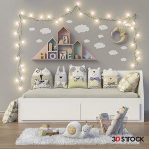 Childrens Furniture Accessories 3dmax fbx Corona Vray with texture