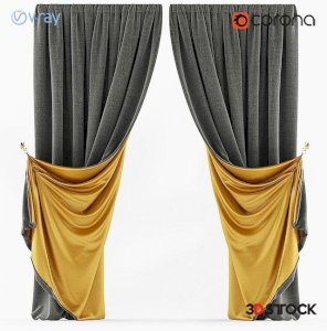 curtan 3dmax old fashion 