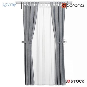 Long modern style curtain