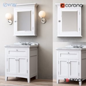 bathroom furniture  full set 3d model cad file 3dmax vray corona 