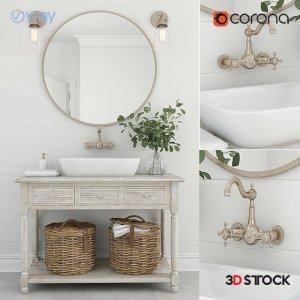 furniture-and-decor-for-bathrooms 3dmax 