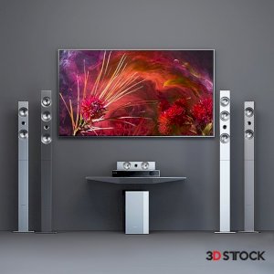 tv  led tv tv furniture laptop 3d model 