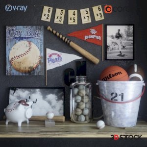 baseball concept 3d model