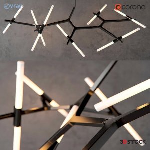 led office/ restaurant cafe/ light/ 3d model 